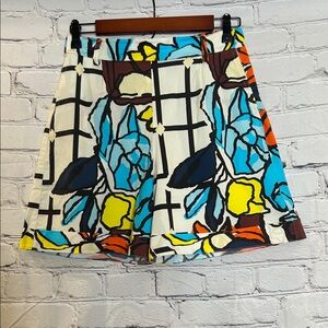 Tricot Floral Geometric Multi Print Shorts Size 4 Excellent Condition